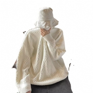 Rundhalset Løs Sweater Til Mænd Casual Trendy Strik