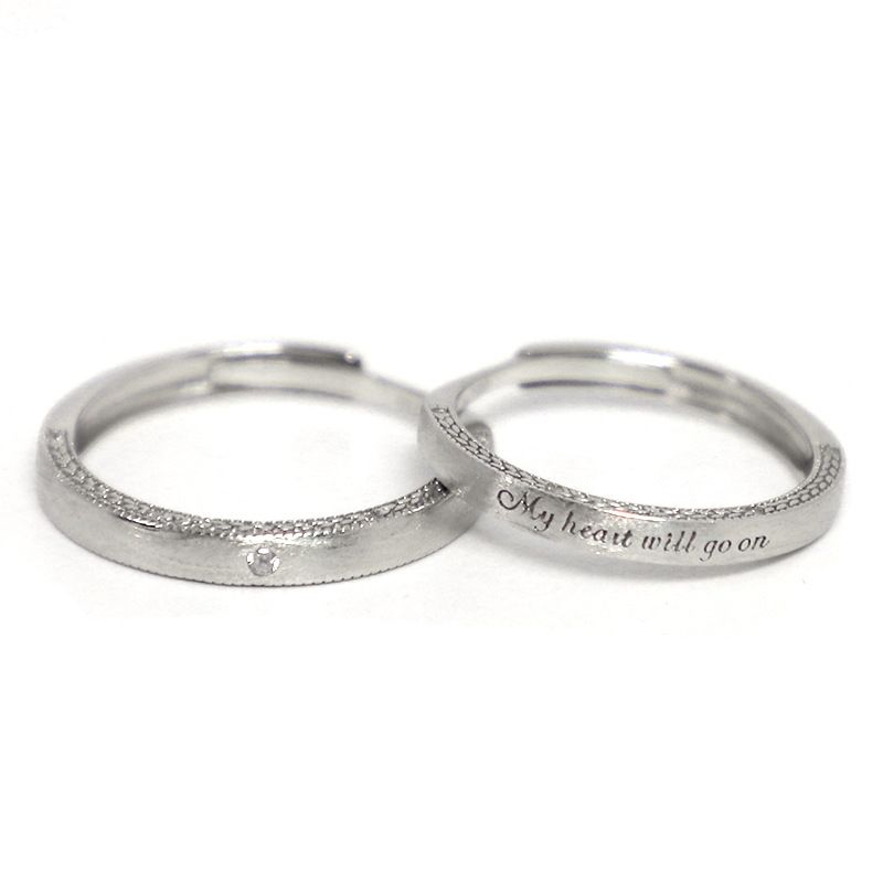 Se Hvedemarken Parring S925 Sterling Sølv Originale Kærlighedsord Mandlige Og Kvindelige Par Åbningsdesign