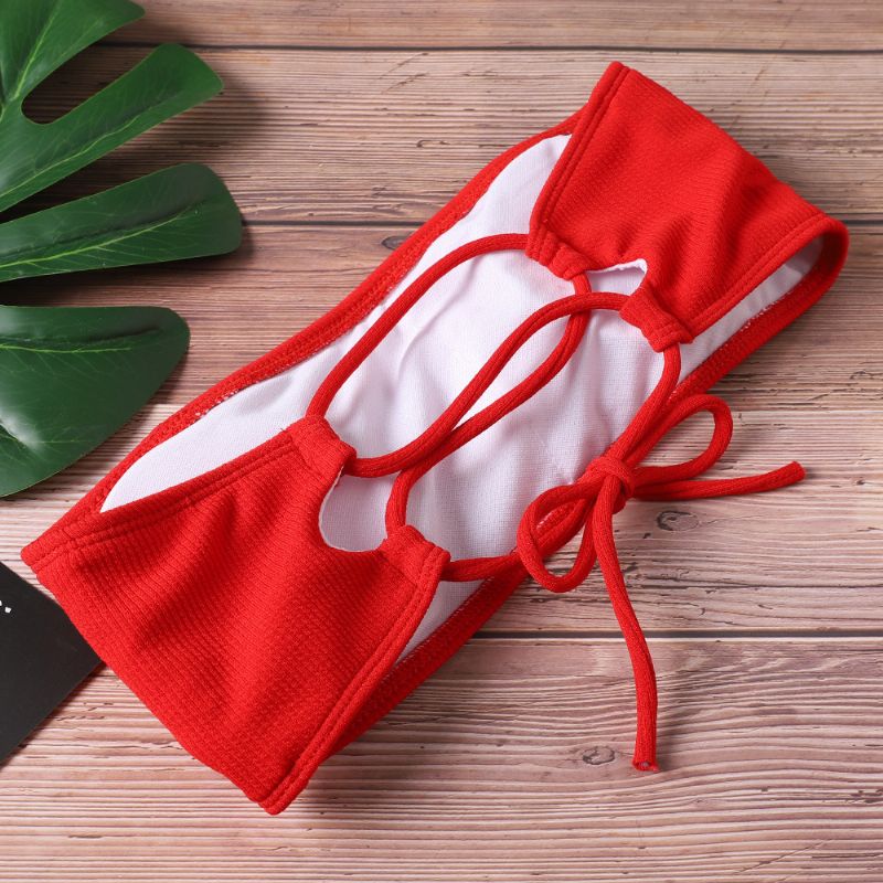 Sexet Bikini One Piece Badedragt Ensfarvet Badetøj Dame