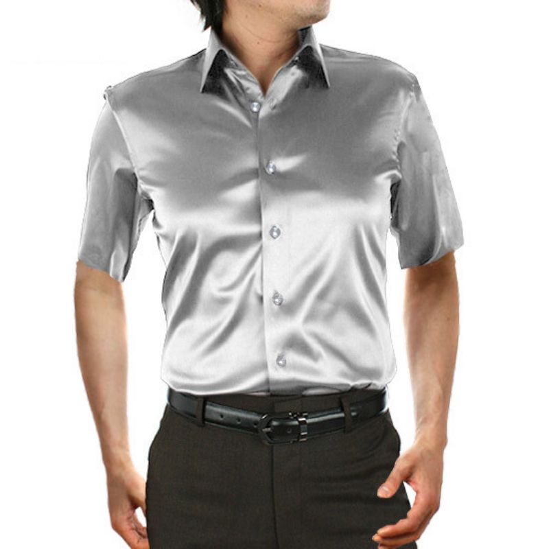 Silke Herreskjorte Kortærmet Lapel Summer Top Multicolor