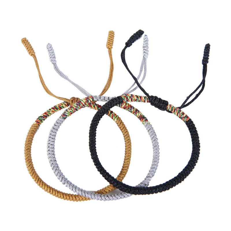 Smykker Håndvævet Diamant Knude Armbånd Rød Hånd Reb Litterære Rød Reb