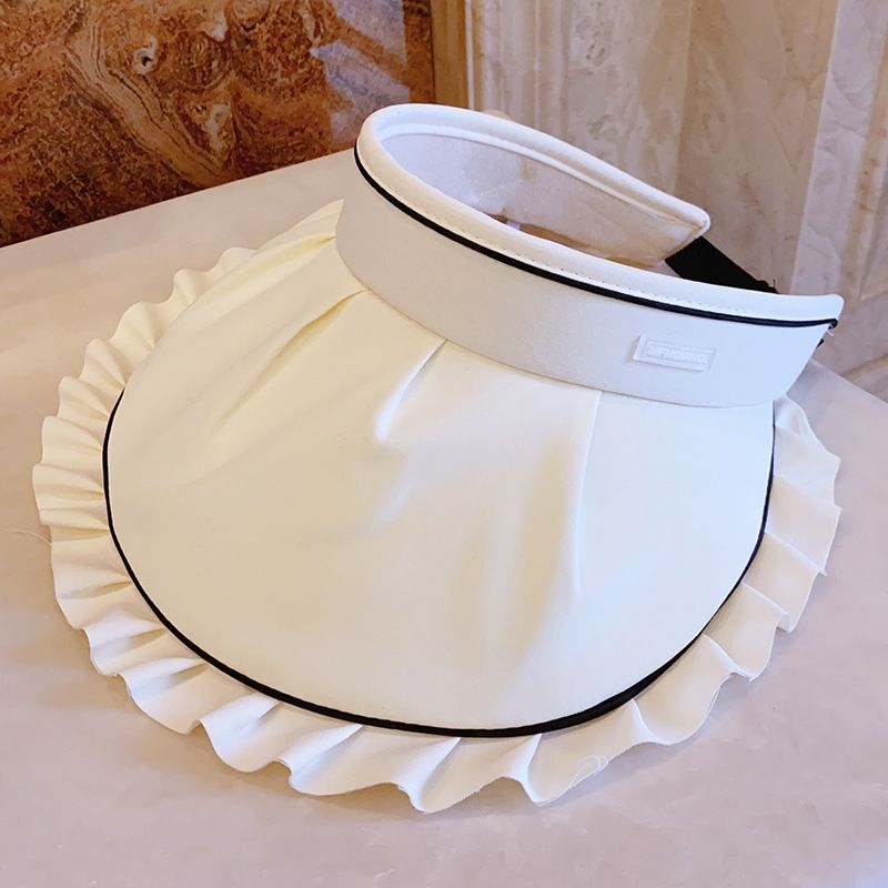 Sommer Blonder Ny Hat Kvinders Anti-uv Tom Top Shell Hat Solsejl Solhat Folde Pandebånd Hat