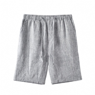 Sommer Linned Shorts Til Mænd Letvægts Åndbar Mode Beach Five Points