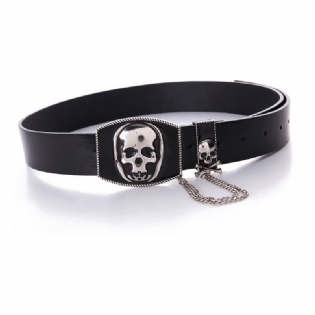 Sommer Ny Street Personlighed Unisex Bælte Punk Mode Kraniet Dame