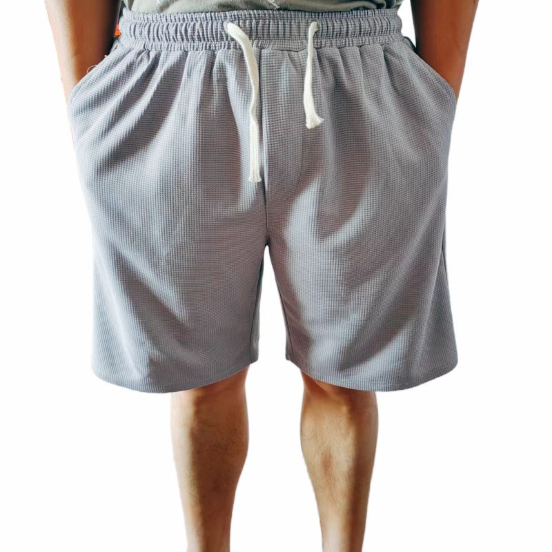 Strandshorts Til Mænd Løse Shorts Sport Store Bukser Åndbare Ensfarvede Cropped