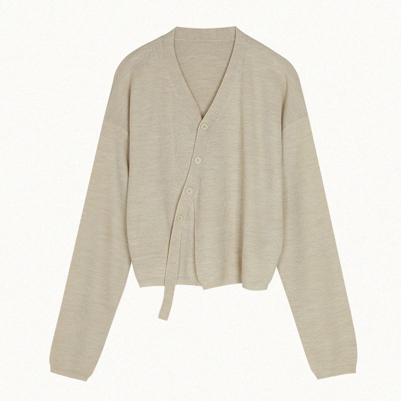 Strik Dame 2023 Forår Ny Løs Hudvenlig Elegant Tekstur Sweater