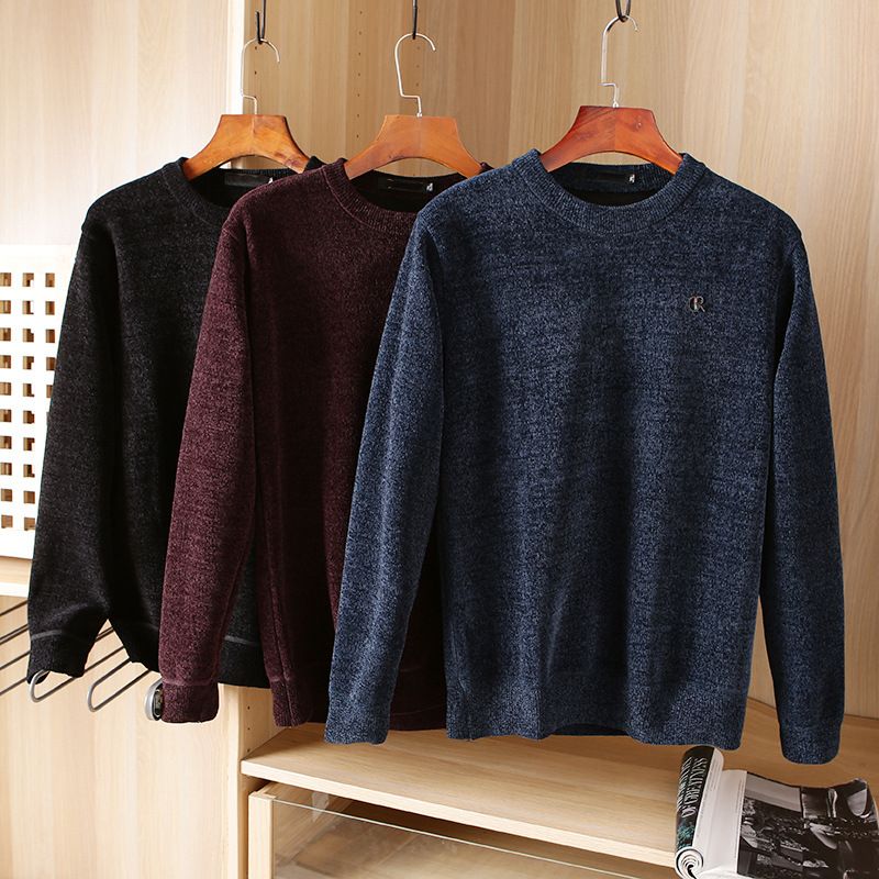 Strik Mænds Rund Hals Kort Varm Sweater Trøje