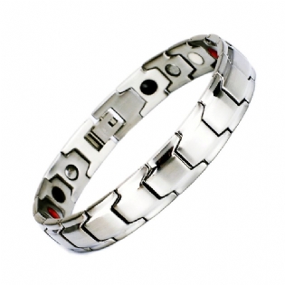 Titanium Stål Personlighed Sort Guld Germanium Par Armbånd Magnetisk Element