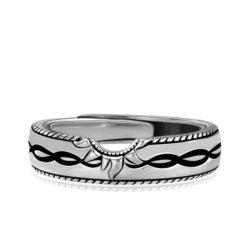 Valentinsdag Originalt Design Parring Solsikke Retro Kunst Sterling Sølv S925 Ring