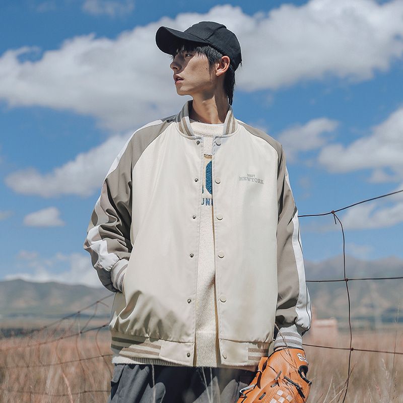 Vintage Baseballuniform Til Mænd 2023 Trendsyede Løse Jakker