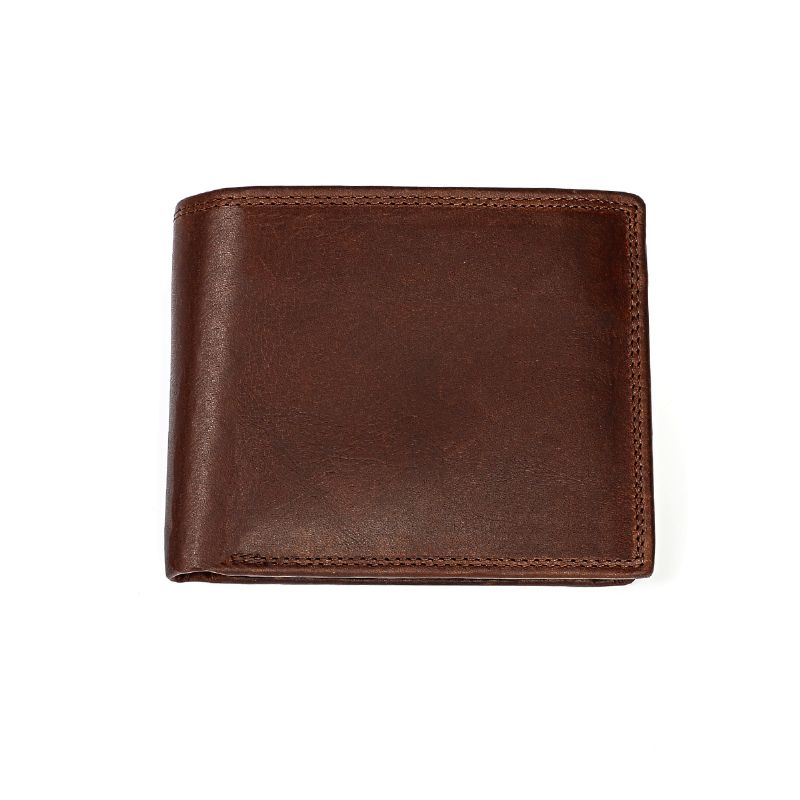 Vintage Crazy Horse Koskind Pung Til Mænd Ny Læder Dollar Wallet Horisontal
