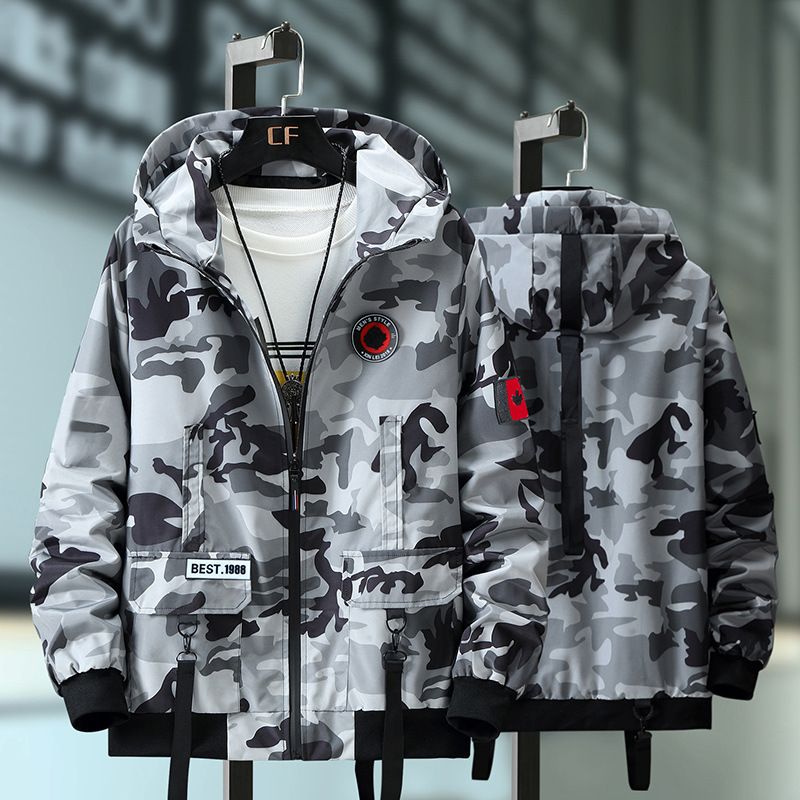 Workwear Herre Trendy Løs Jakke Afslappet Smuk