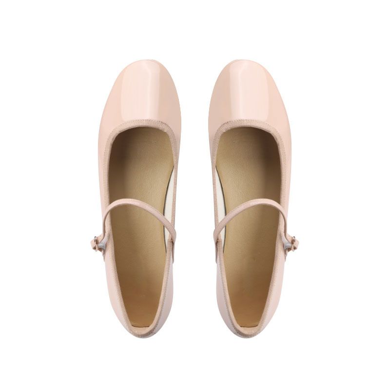 2023 Forår Og Efterår Ny One Word Bælte Doudou Sko Flade Mund Ballet Flats