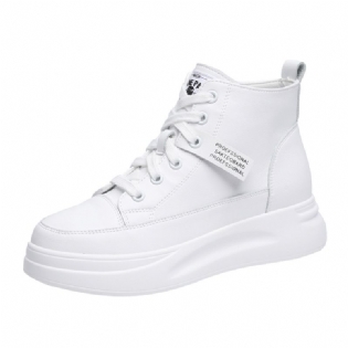 2023 Nye High-top Damesko Læder Tyksåler Sports Single-line Dame Fritidssko Kvinder