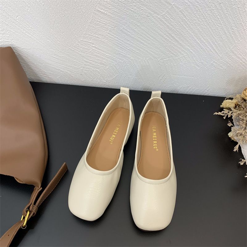 Doudou Sko Dame Bedstemor Sko 2023 Forår Og Efterår Nye Blødt Læder Slip-on Flade Sko Elegante Sko