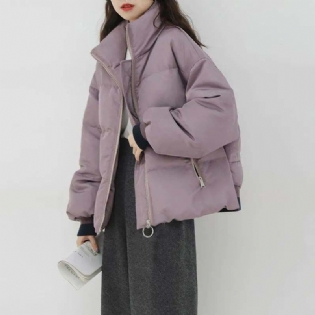 2023 Fashion Cotton Coat Dame Løs Kort Sektion Krave