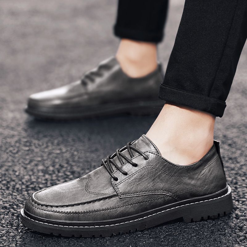2023 Forår Casual Herre Kjole Sko Brogue Sko Trendy Flade Sko