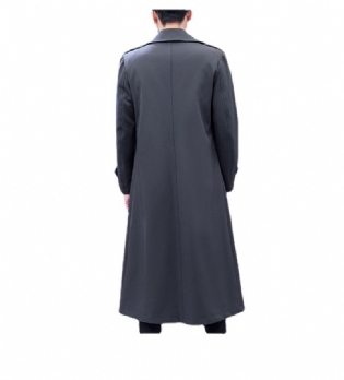 2023 Fortykket Lang Windbreaker Jakkesæt Krave Slim Fit Frakke Trend Mænd