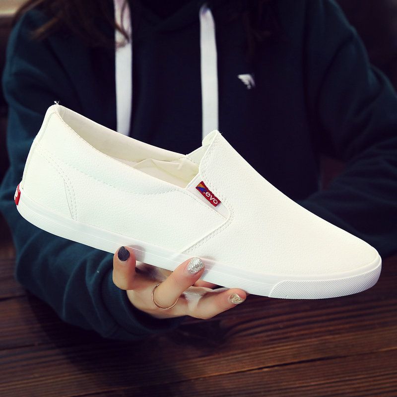 2023 Hunter Spring Nye Læder Fritidssko Vandtætte Ensfarvede Tynd Bund Slip-on Mænd