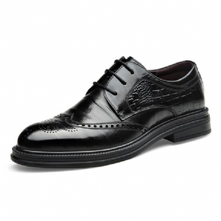2023 Nye Klassiske Brogue-sko Udskårne Herresko Formelt Beklædning Mænds Business Casual Sorte Ko Formelle Sko