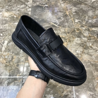 Ægte Doudou-sko Til Mænd 2023 Nye Slip-on Loafers Mænds Sorte Læder Fritidssko