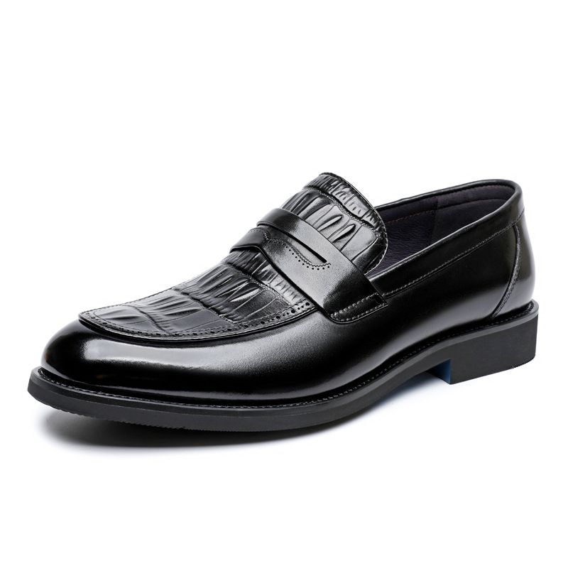Ægte Læder Herresko Kohud Forår Og Efterår Ny Formel Kjole Bryllup Brudgom Sko High-end Mænds Business Casual Dress Sko