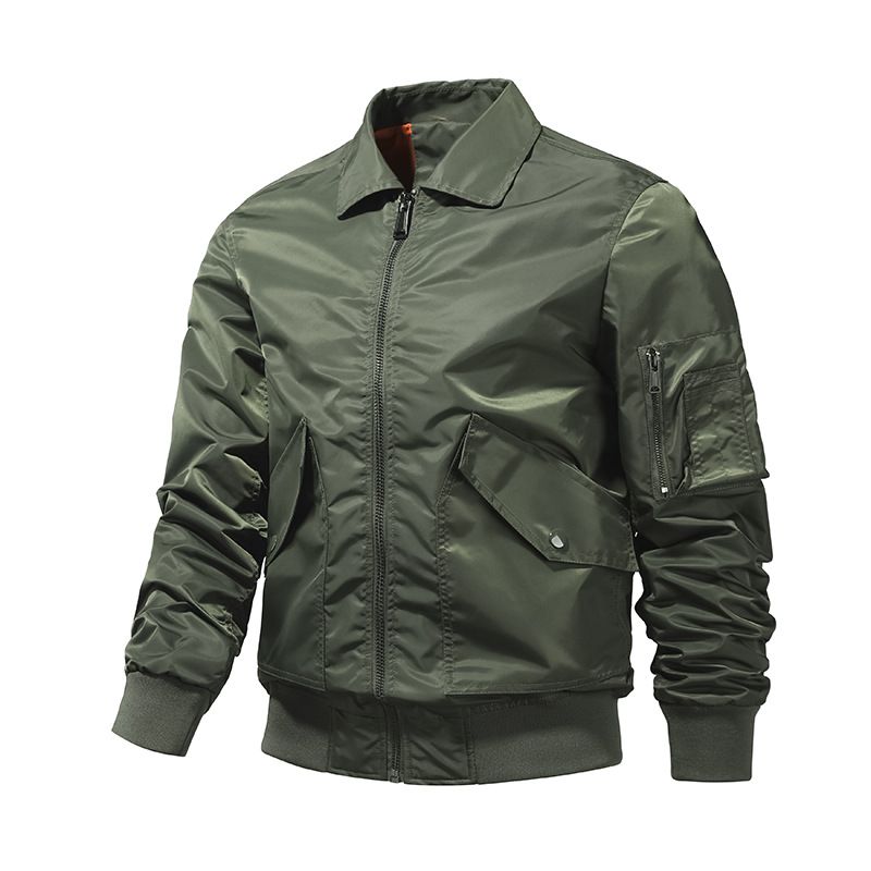 Aviator Jakke Personlighed Revers Mænd Stand Krave