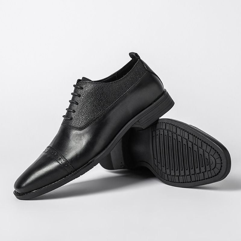Brogue Sko Herresko Forår Retro Business Kjole Læder Bryllup Brudgom Sko Mandlige