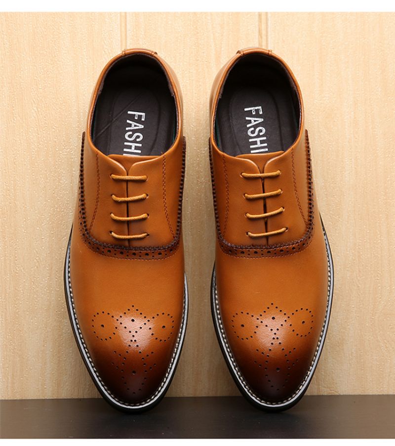 Brogue Sko Udskårne Mænds Kjole Sko Business Derby Sko Håndlavede Sko Spidse Retro Bryllup Sko Trendy Sko