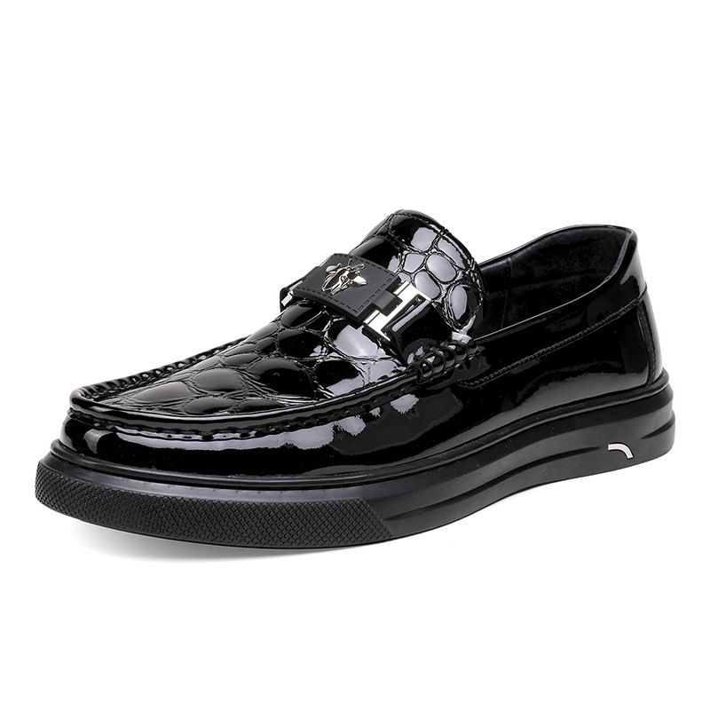 Business Casual Dress Shoes Mænds Chaoliu Prægede Loafers Peas