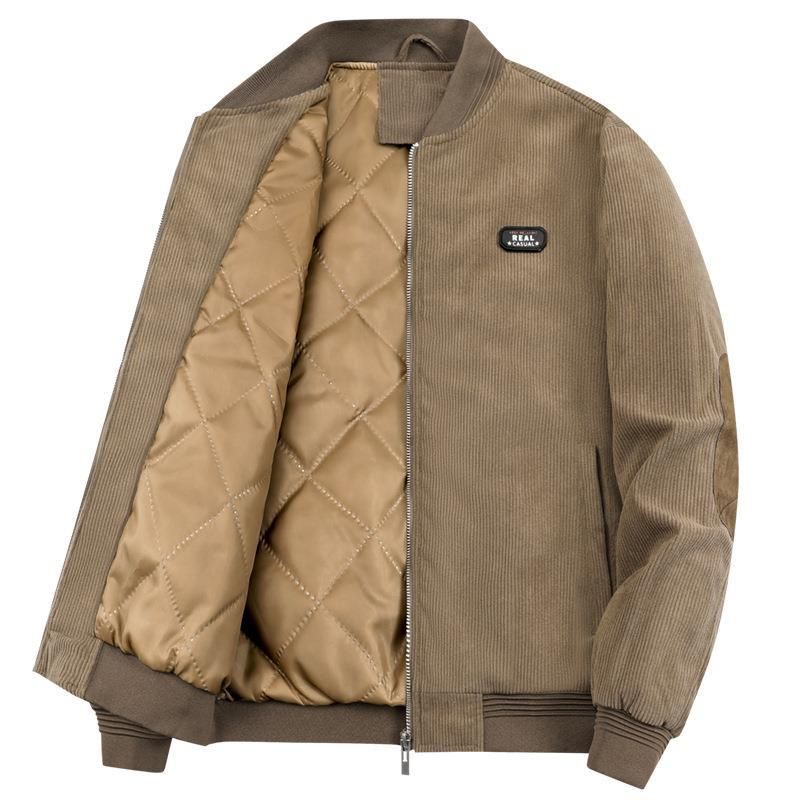 Corduroy Bomuldsjakke Mænd Retro Tyk Jakke Kort Arbejdstøj Casual
