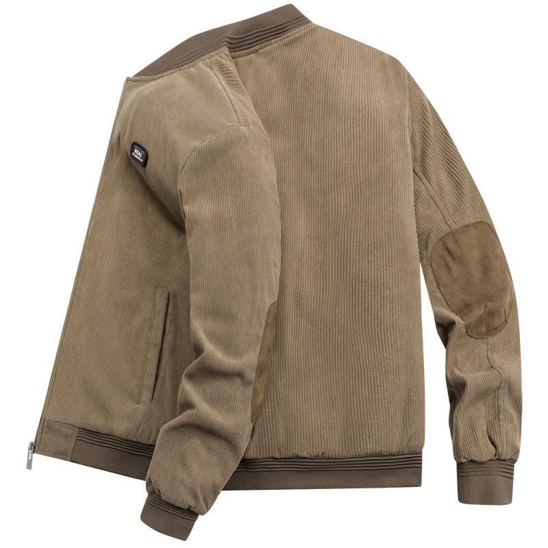 Corduroy Bomuldsjakke Mænd Retro Tyk Jakke Kort Arbejdstøj Casual