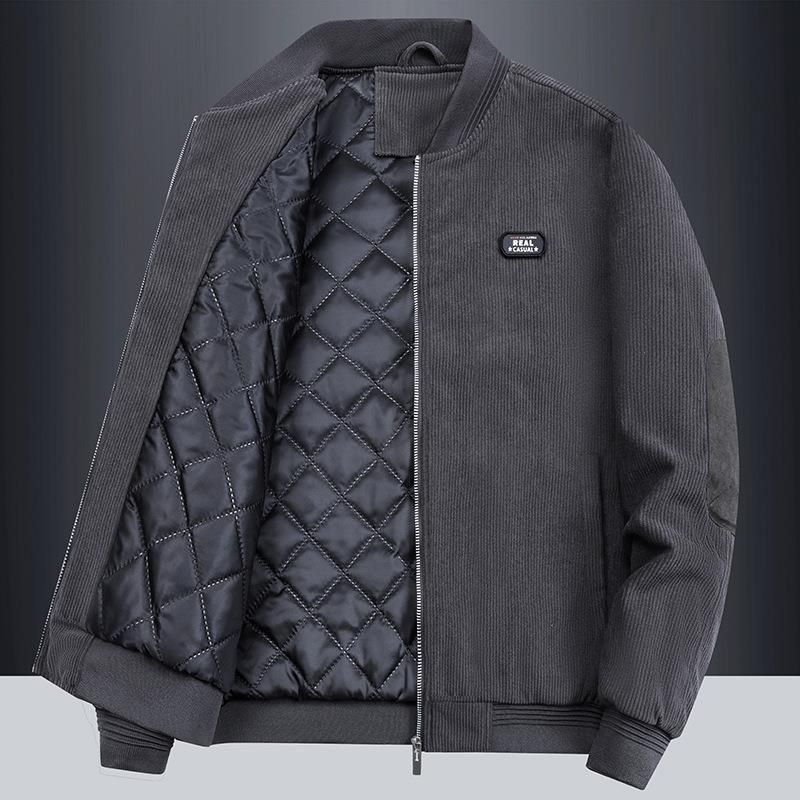 Corduroy Bomuldsjakke Mænd Retro Tyk Jakke Kort Arbejdstøj Casual