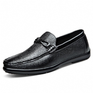 Forårs Nye Doudou-sko Til Mænd Blød Bund Blødt Læder Afslappet Kjole Sko Herre Slip-on
