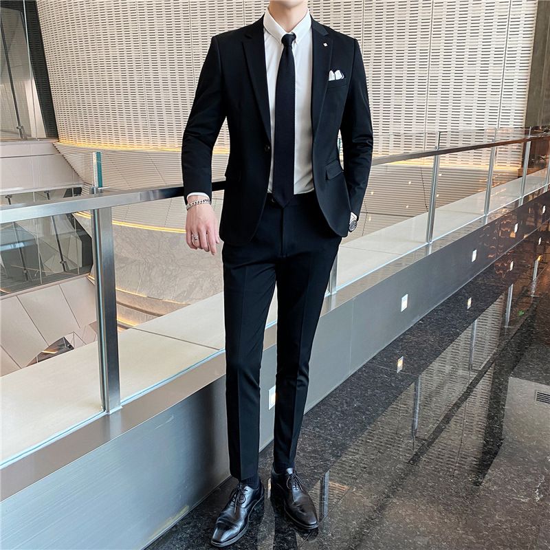 Herredragter Frakke Slank Business Casual Professionel Formel