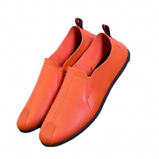 Herresko 2023 Nye Mænds Fritidssko Low-cut Peas Sko Blød Flad Kjole Sko Slip-on