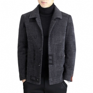 Jakke Mænd Trend Fleecejakke Casual Lapel Single Breasted