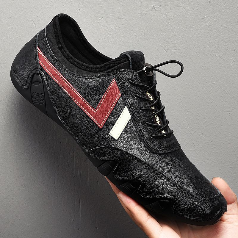 Koskind Doudou-sko Mænds Efterår Trendy Afslappede Kjole Sko Slip-on Blødt Læder Blæksprutte Køresko Mænd