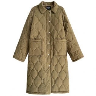 Lingge Cotton Coat Dame Mid Længde 2023 Trend