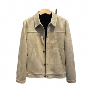 Mænd Slim Lapel Cropped Toppe Casual Frakker