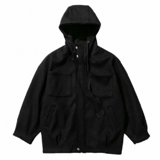 Mænd Trench Coat Trend 2023 Løs Grå