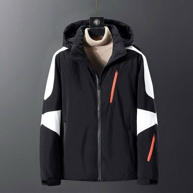 Mænds Bomuldsjakke Kort Mode Casual Hooded Warm