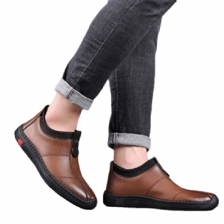 Mænds Formelle Sko Fritidssko Behagelige Polstrede Og Bløde Fleece-såler Slip-on Ærtesko