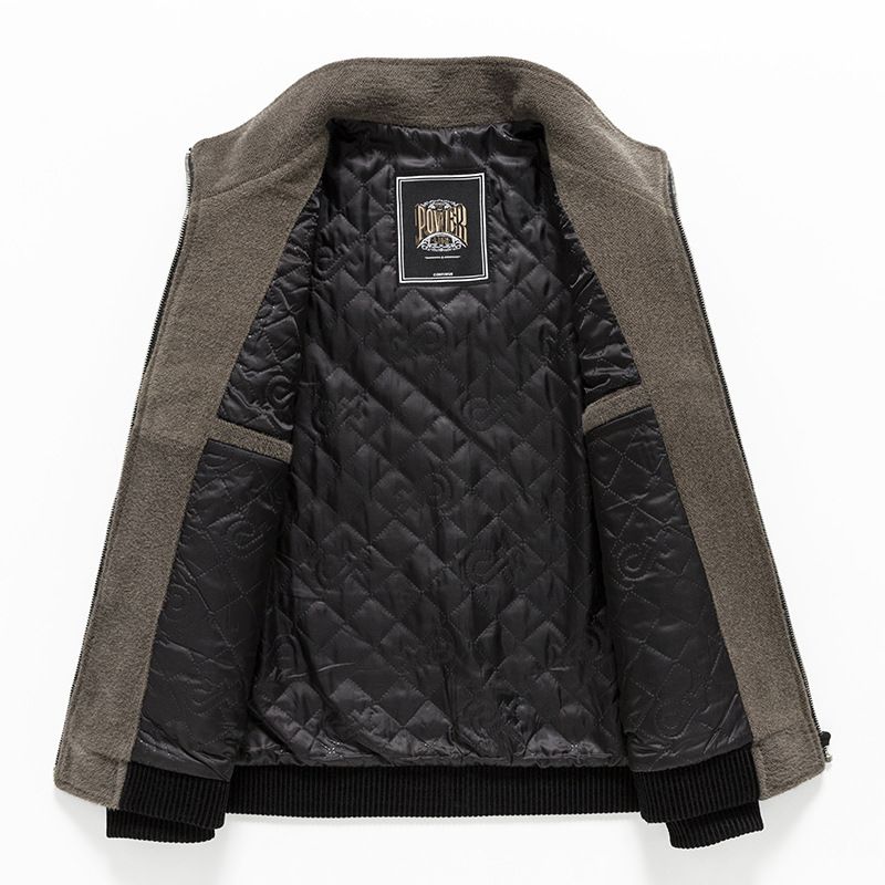 Mænds Jakkestandskrave Colorblock Coat Slim Fit