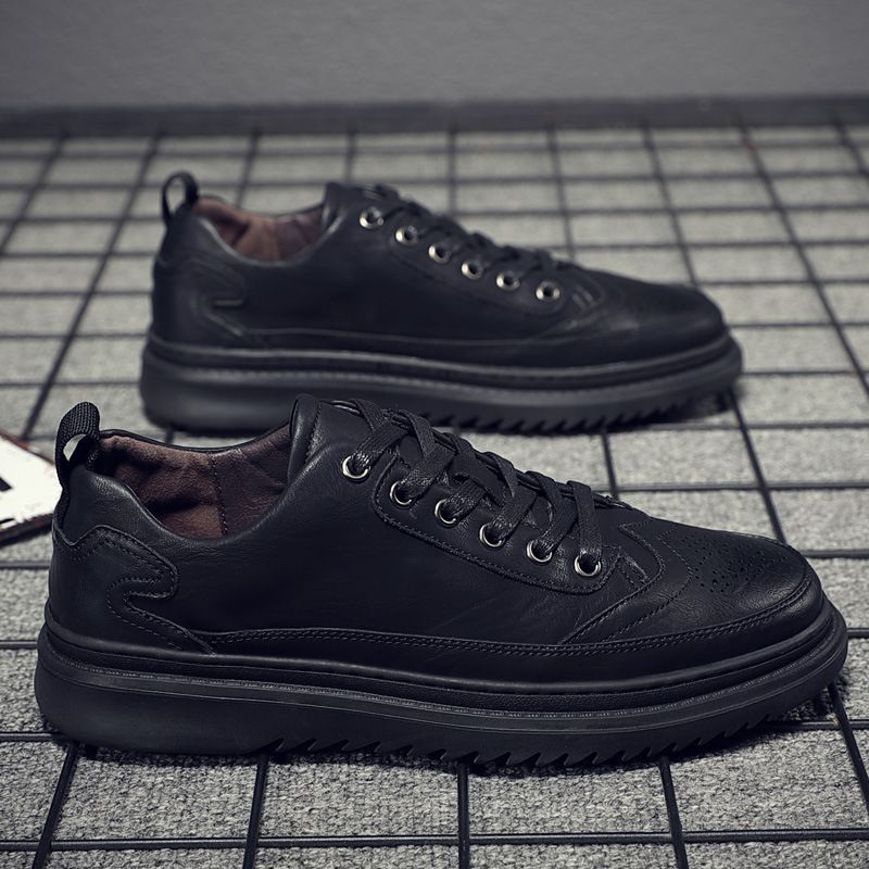 Mænds Sko 2023 Forår Nye Brogue Sko Afslappede Kjole Sko Trendy Low-cut Sneakers Mænd