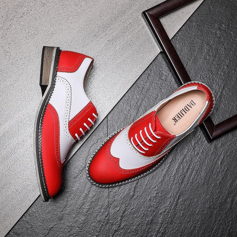 Mænds Sko 2023 Nye Business Dress Sko Casual Fashion Brogue Shoes Personlige Bryllupssko