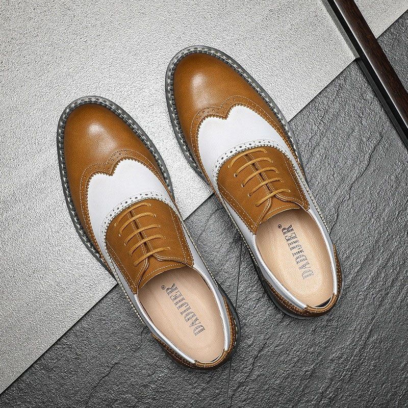 Mænds Sko 2023 Nye Business Dress Sko Casual Fashion Brogue Shoes Personlige Bryllupssko