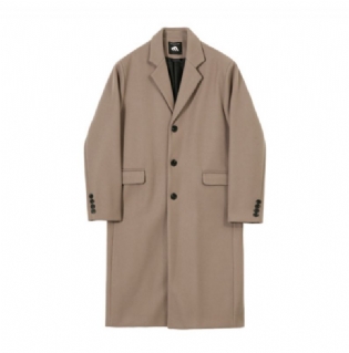 Mellemlang Ulden Jakke Herre Løs Tyk Windbreaker