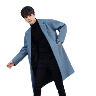 Mellemlang Windbreaker Herre Ulden Frakke Fortykket Trendy