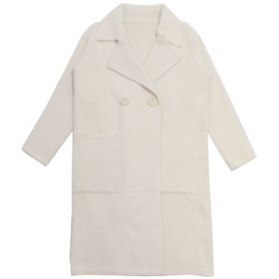 Ny Dame Top Frakke Mellemlang High-end Sweater Cardigan Løs Trendy